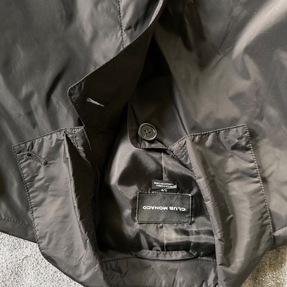 CLUB MONACO Black Nylon Trench - Picture 5 of 9